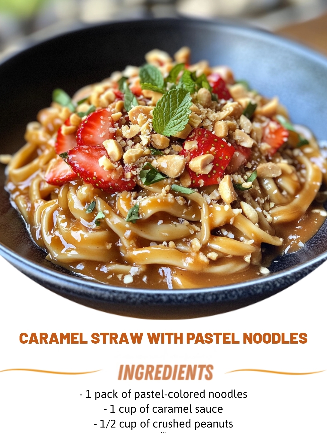 Caramel Straw with Pastel Noodles
