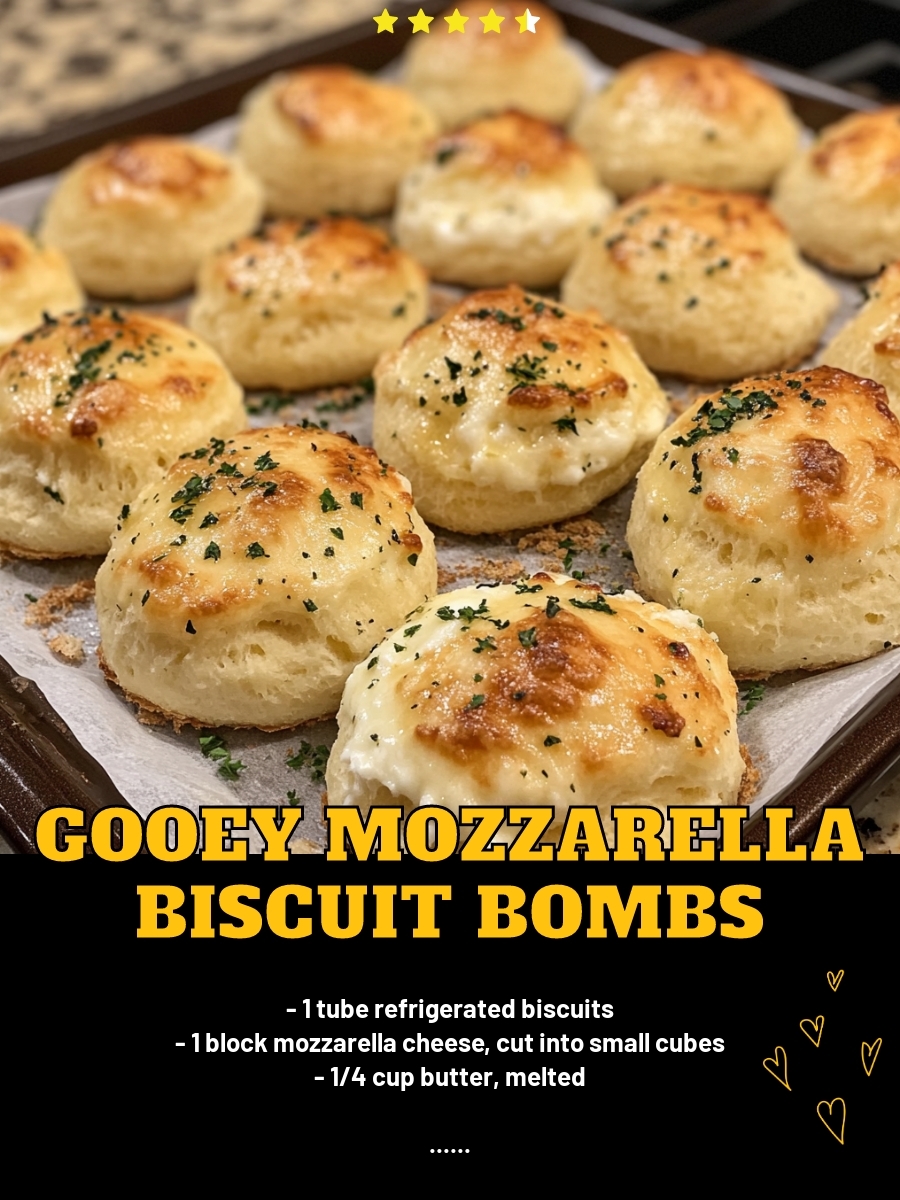 Gooey Mozzarella Biscuit Bombs