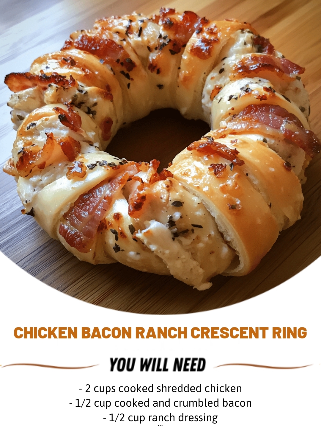Chicken Bacon Ranch Crescent Ring