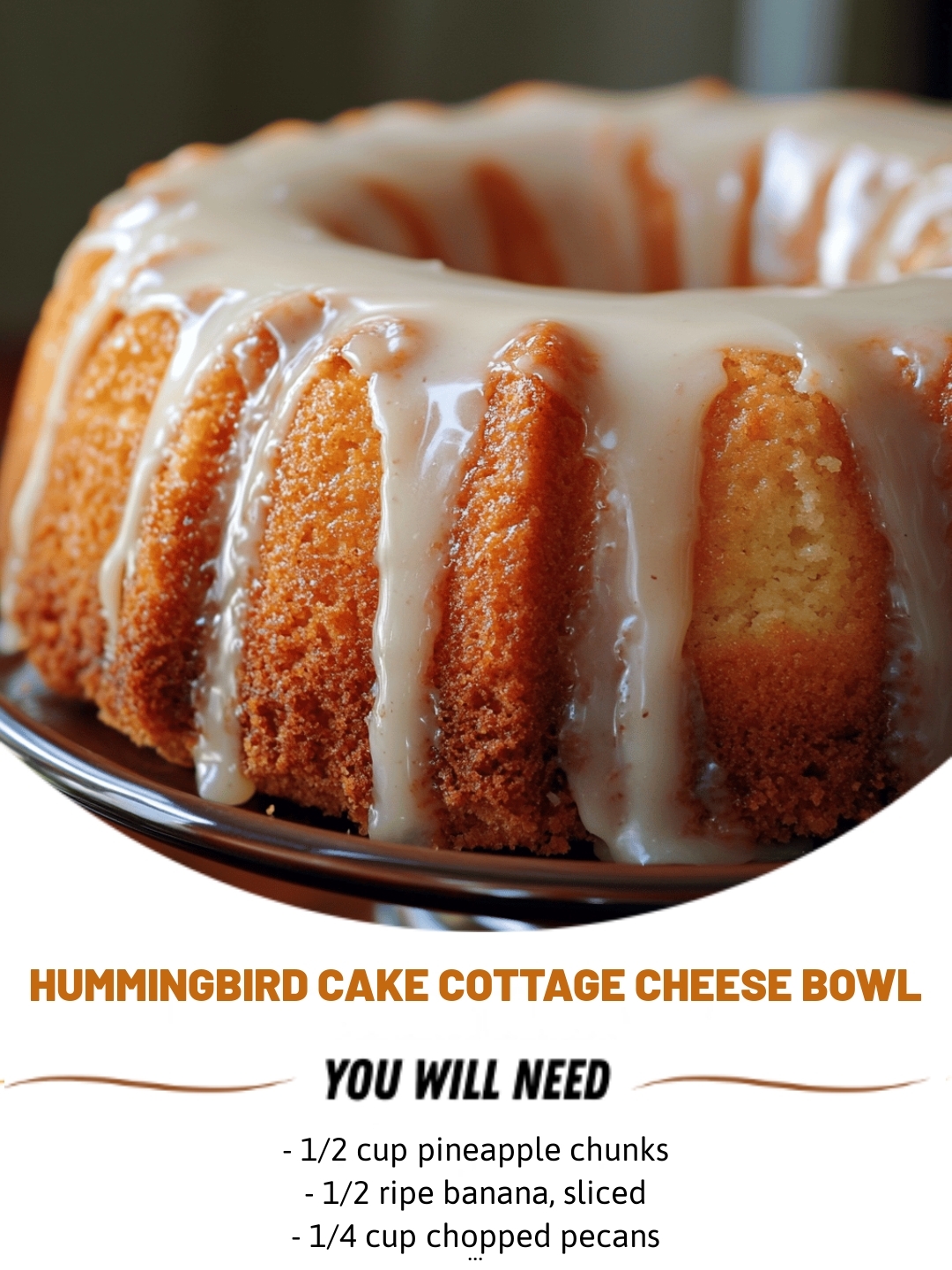 Hummingbird Cake Cottage Cheese Bowl