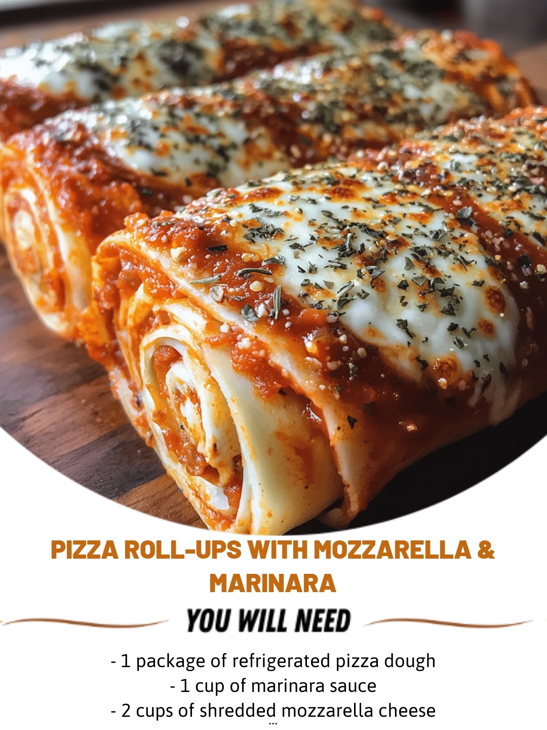 Pizza Roll-Ups with Mozzarella & Marinara