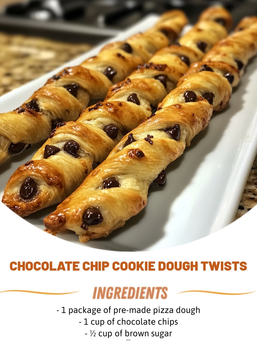 Chocolate Chip Cookie Dough Twists 