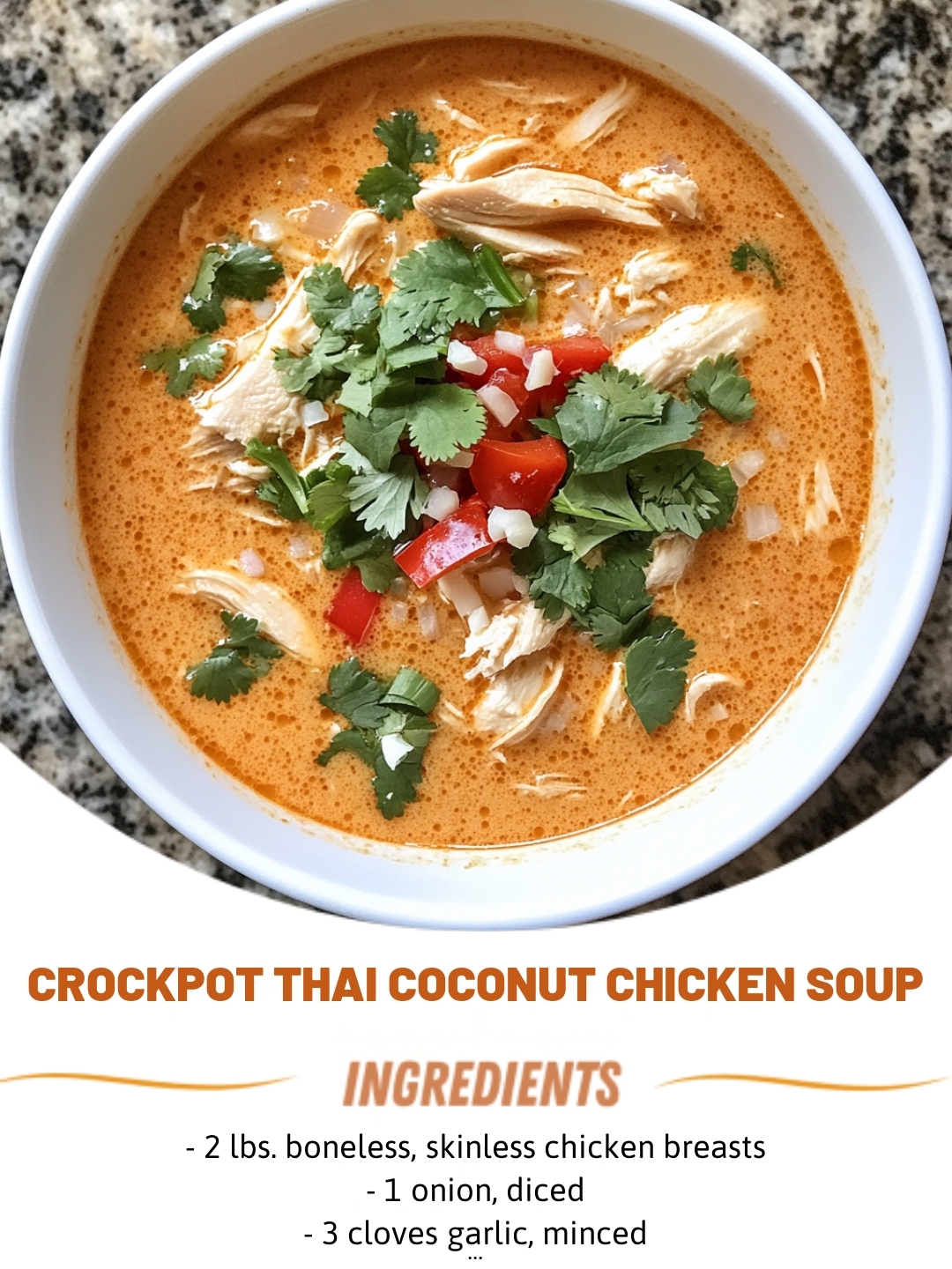 Crockpot Thai Coconut Chicken Soup