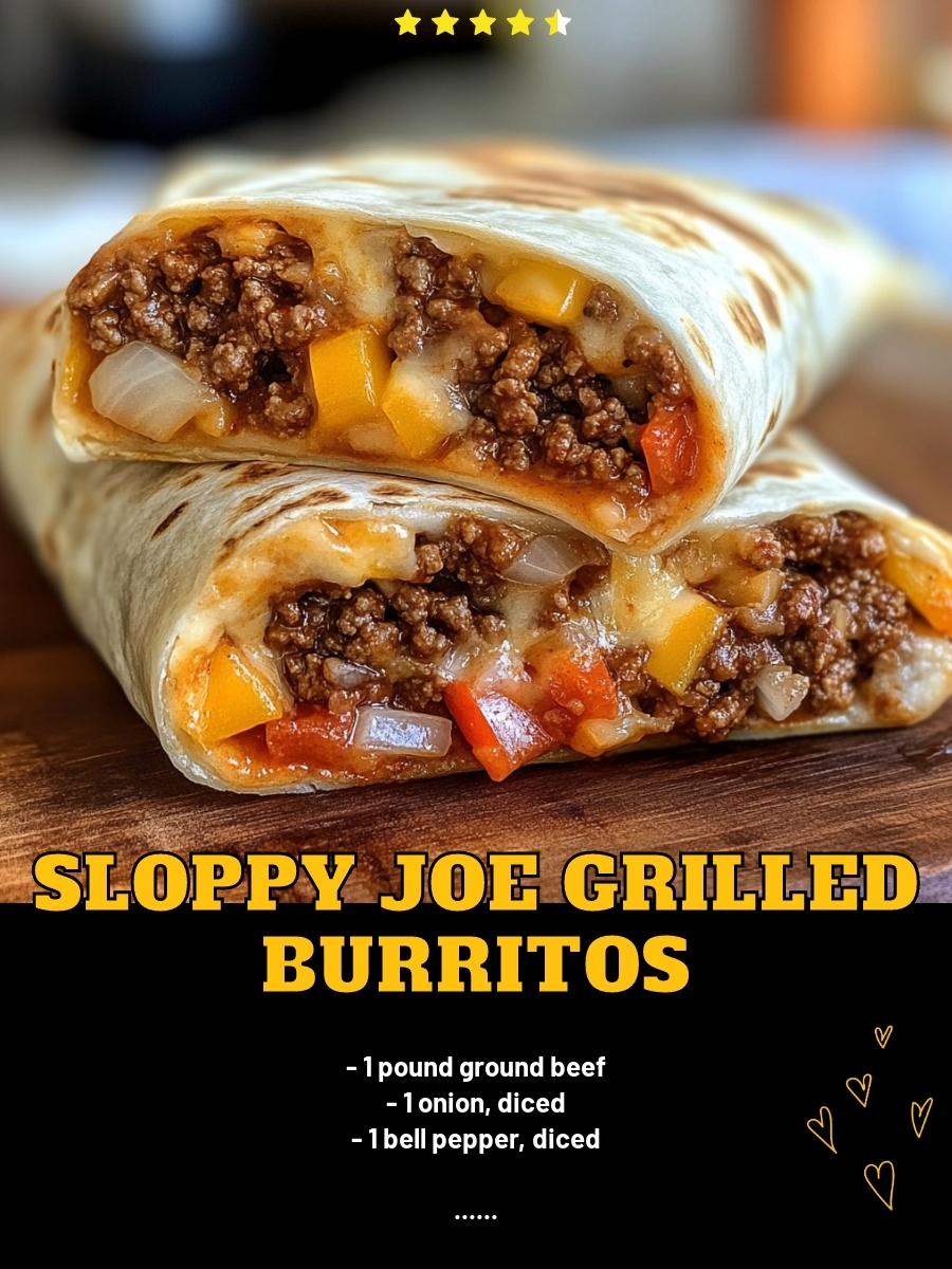 SLOPPY JOE GRILLED BURRITOS