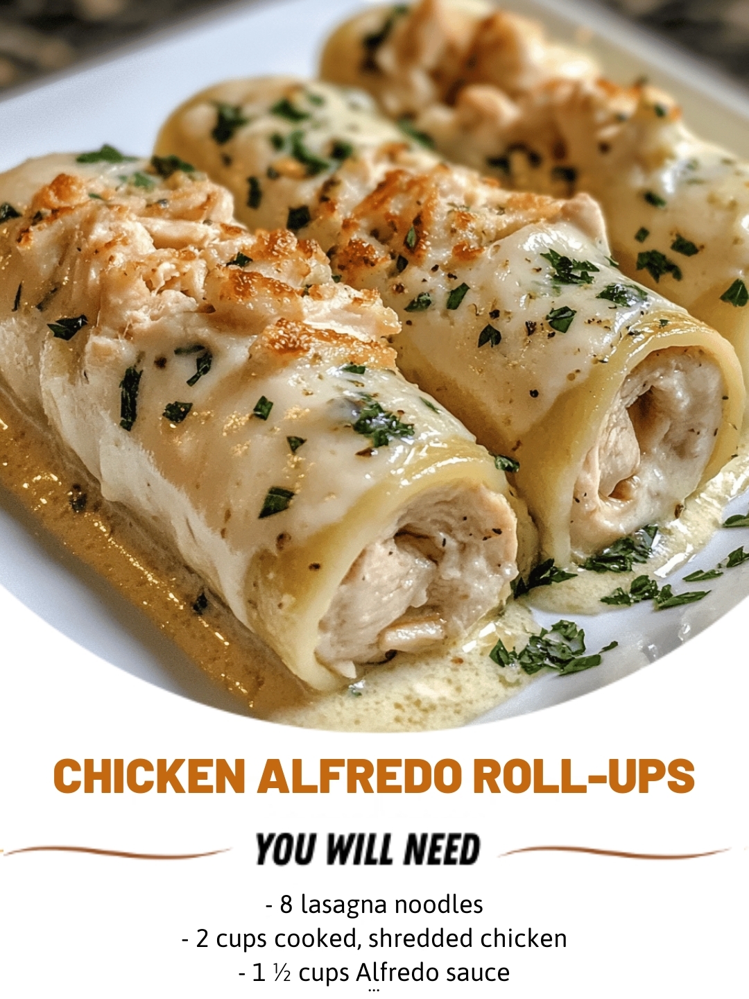 Chicken Alfredo Roll-Ups