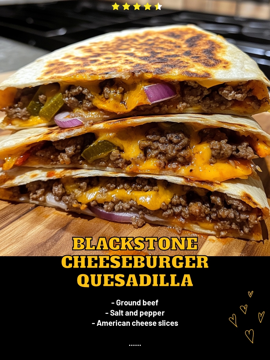 Blackstone Cheeseburger Quesadilla