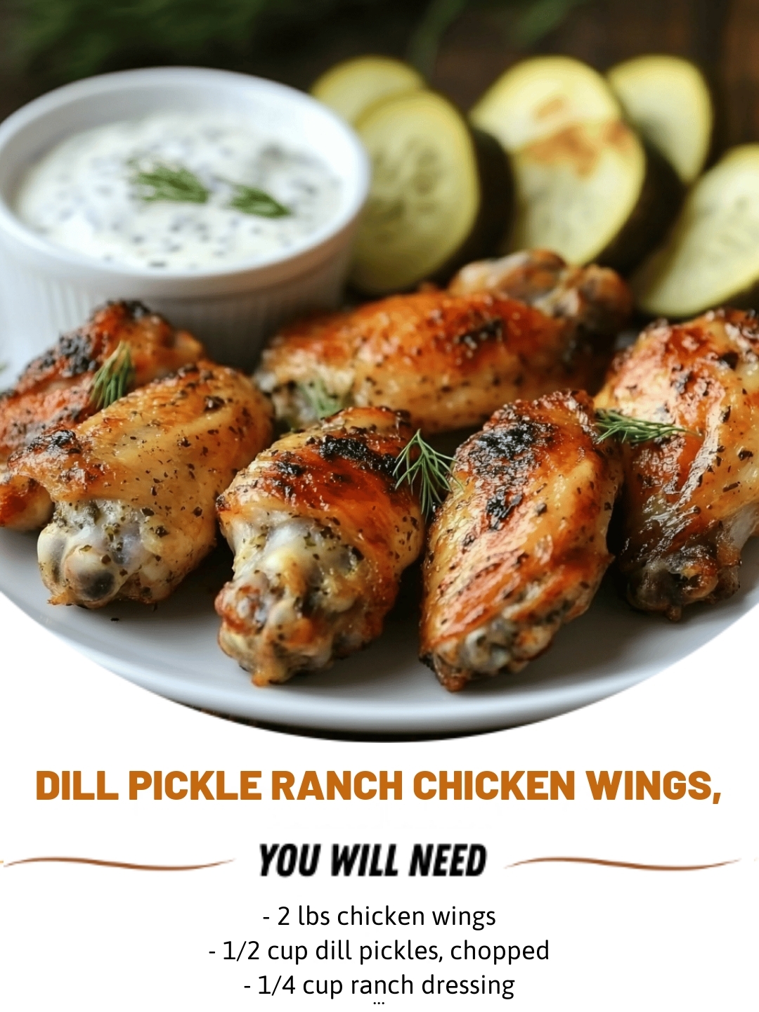 Dill Pickle Ranch Chicken Wings,