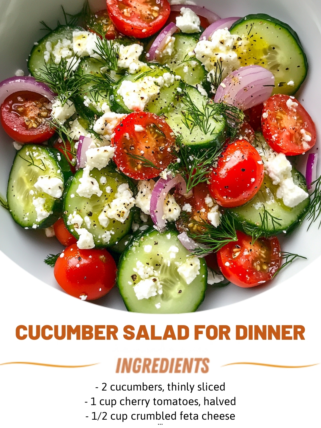 cucumber salad for dinner 