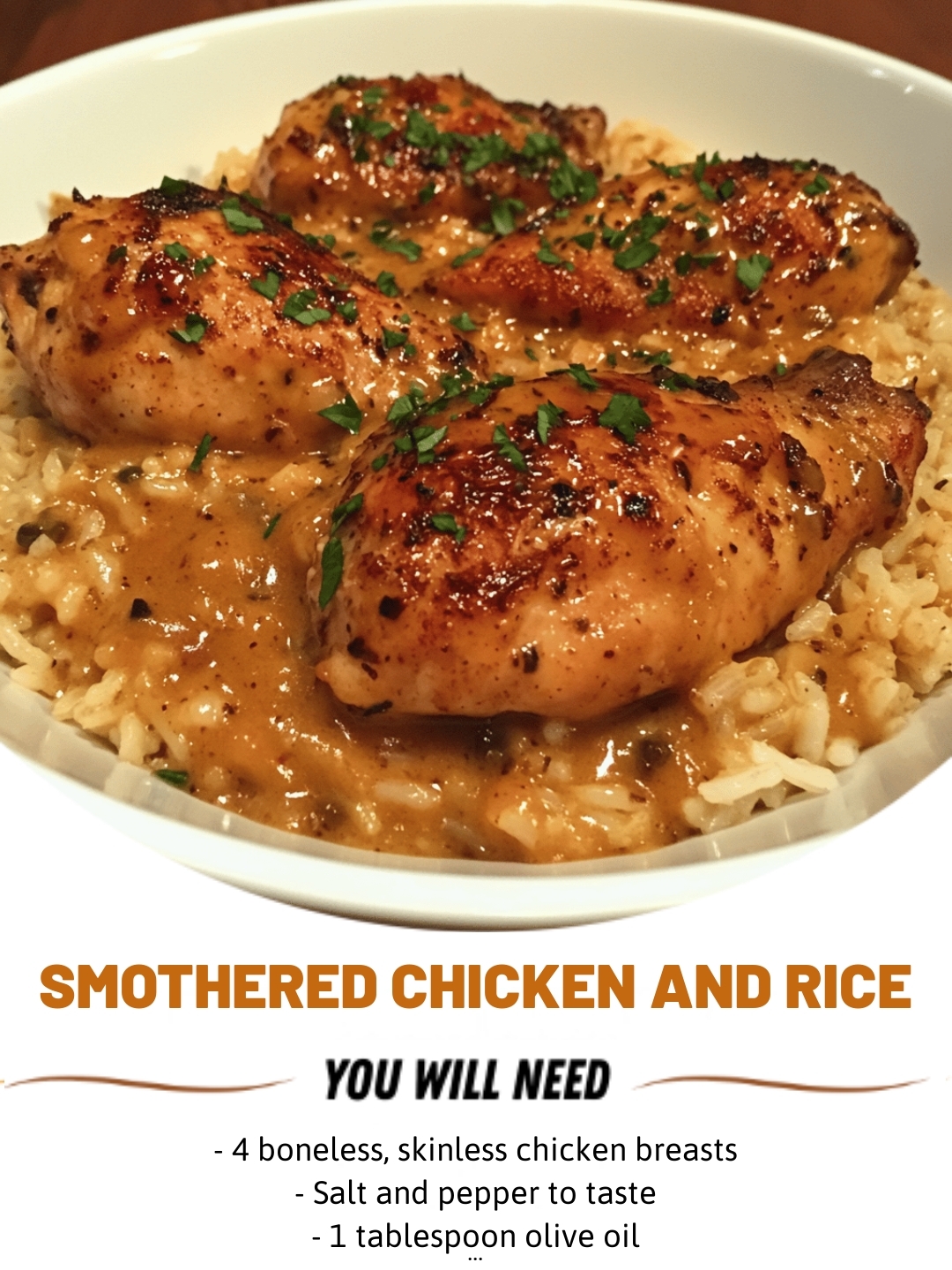 Smothered Chicken and Rice