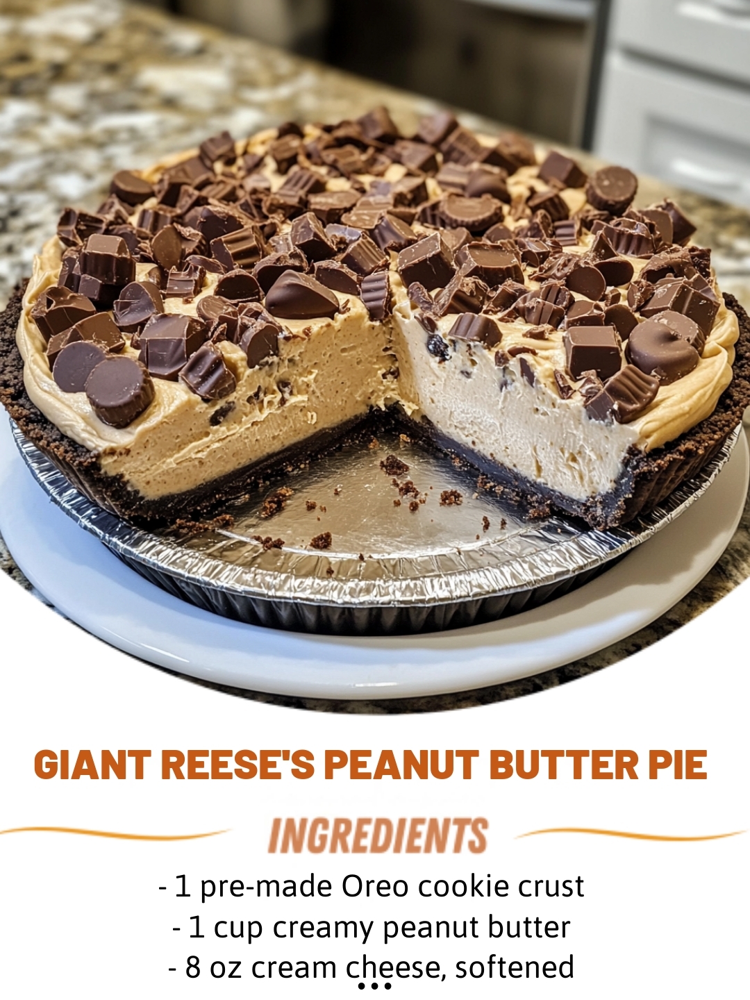 Giant Reese's Peanut Butter Pie
