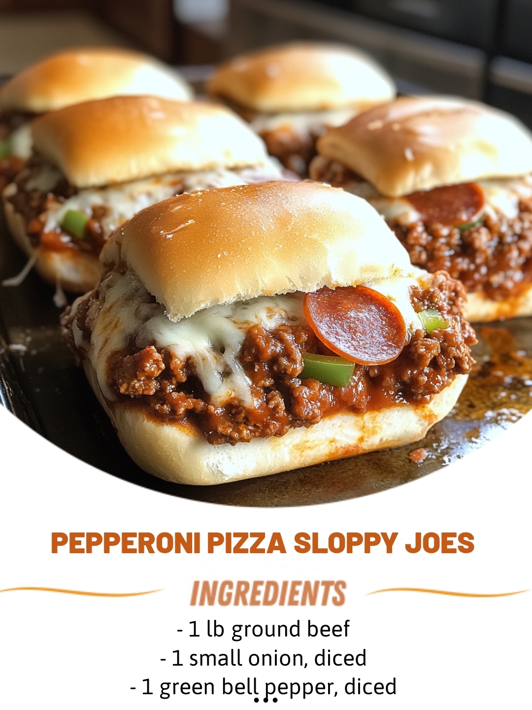 Pepperoni Pizza Sloppy Joes